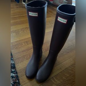 Purple/eggplant tall hunter boots